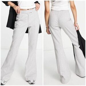 New Topshop jersey twill flare pant in Gray Size US 8